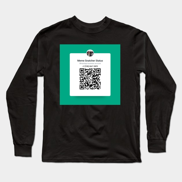 QR Code Long Sleeve T-Shirt by MemeSnatcher